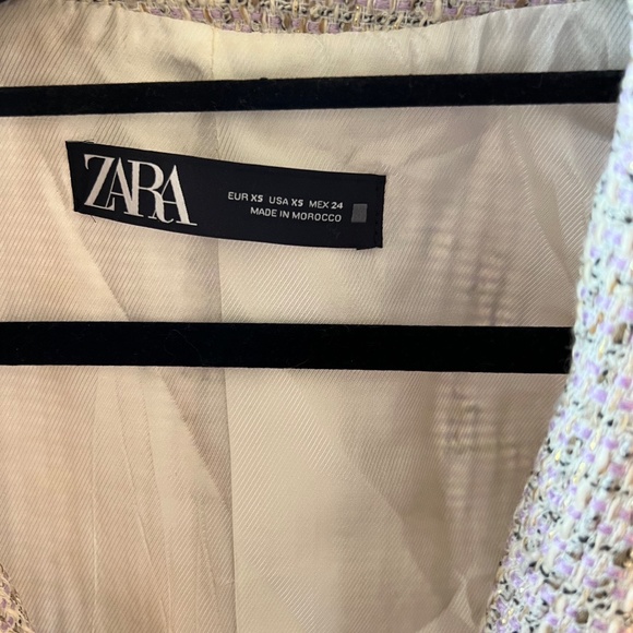 Zara Tweed Cream and Mauve Jacket - Picture 2 of 5